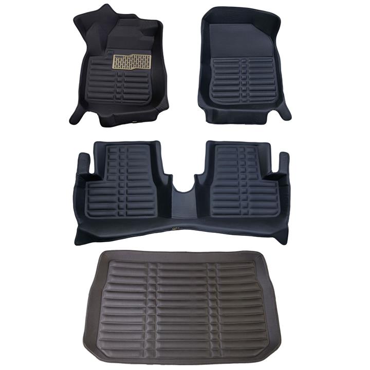 کفپوش پنج بعدی خودرو کد 06 مناسب برای پژو 2008 به همراه کفپوش صندوق